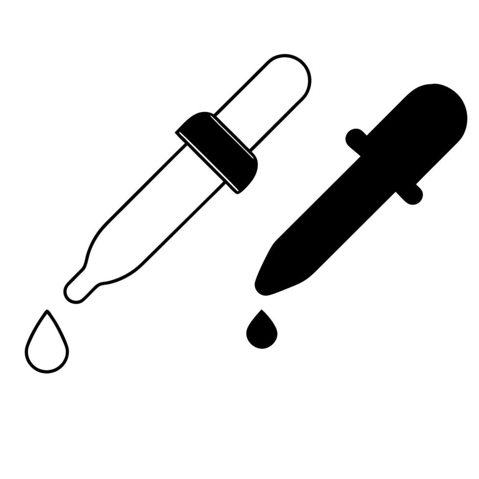 Single dropper icon design white graphics isolated on white background vector