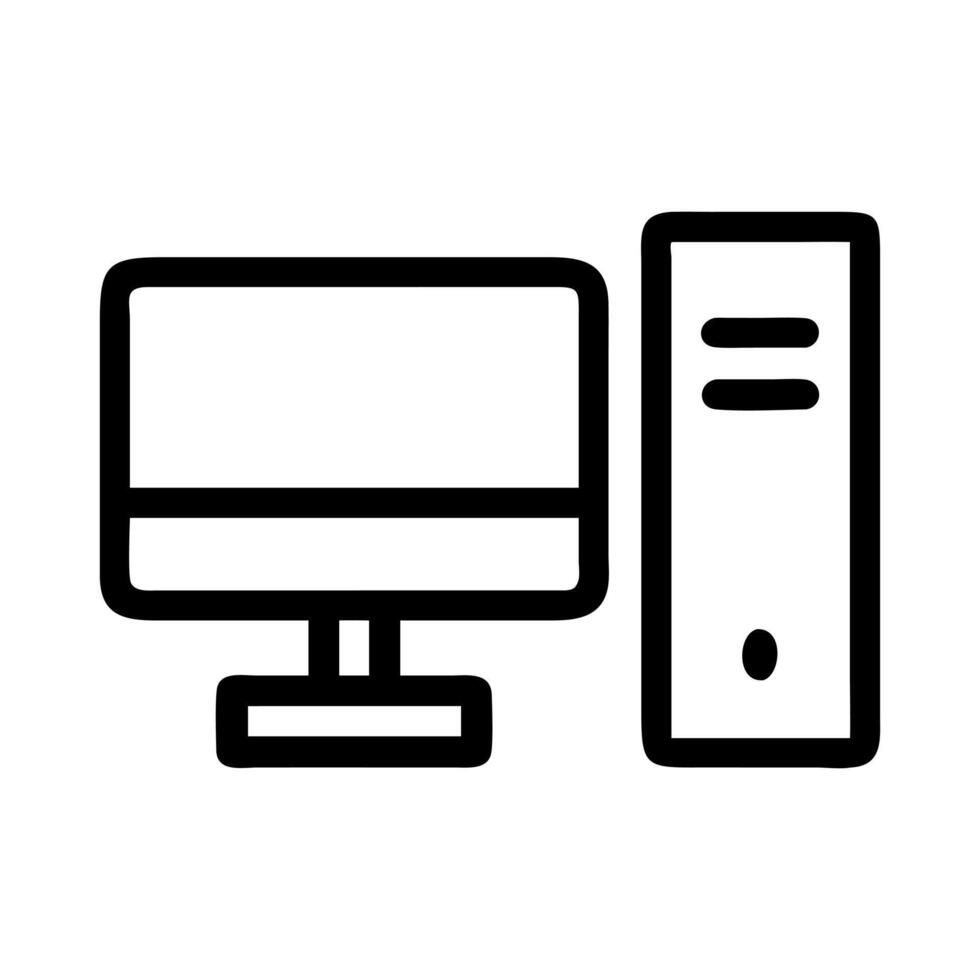 Pc computer icon design isolated on white background vector