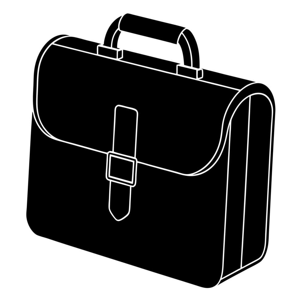 Simple briefcase icon graphic design isolated on white background vector