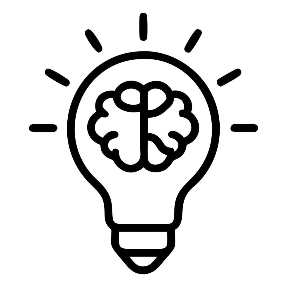 Single idea bulb icon design isolated on white background vector