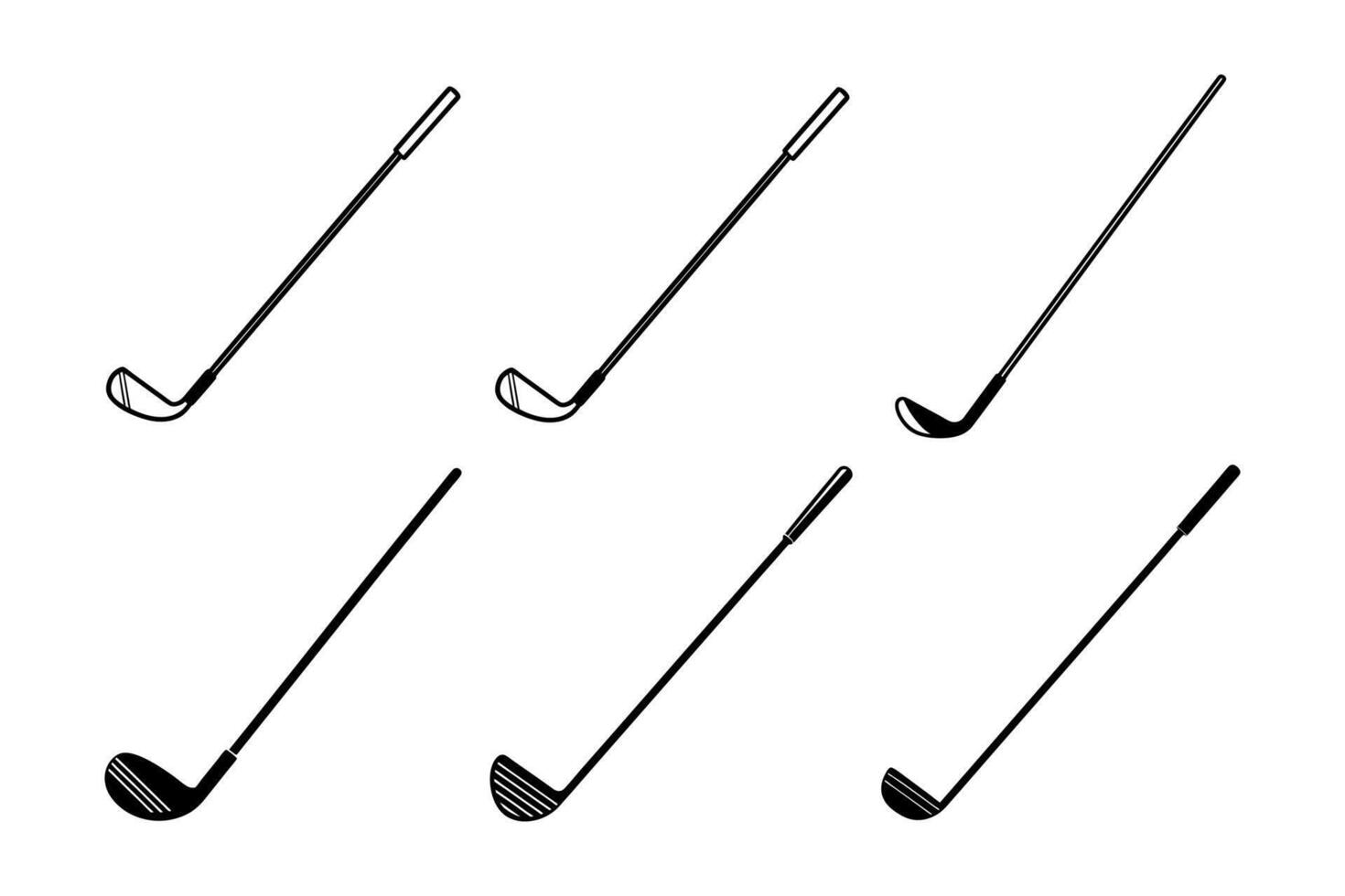 Golf club icon set vector
