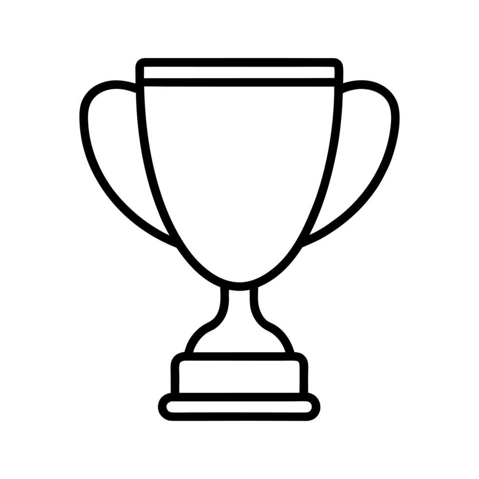 Single trophy award icon design isolated on white background vector