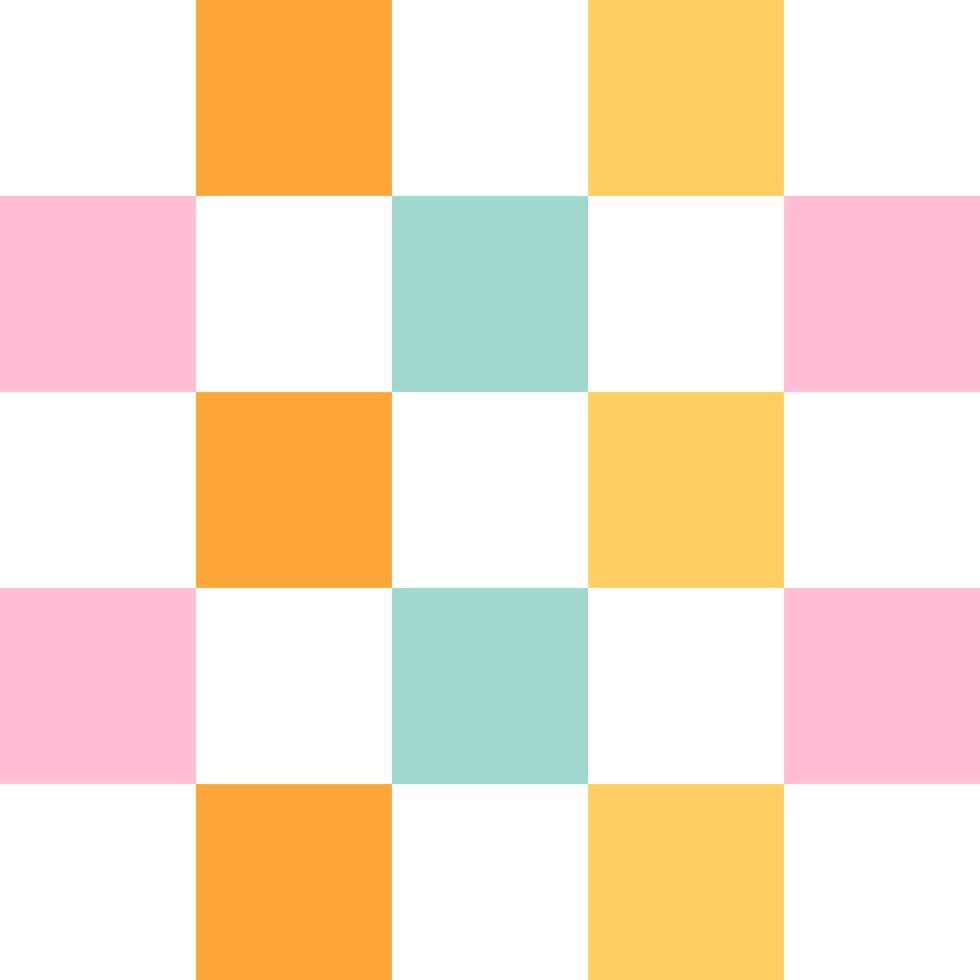 Colorful Retro Checkerboard Seamless Pattern and Background vector