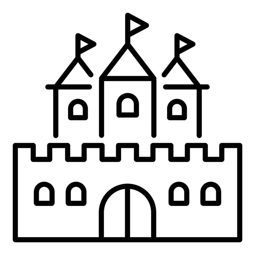 palace line icon vector