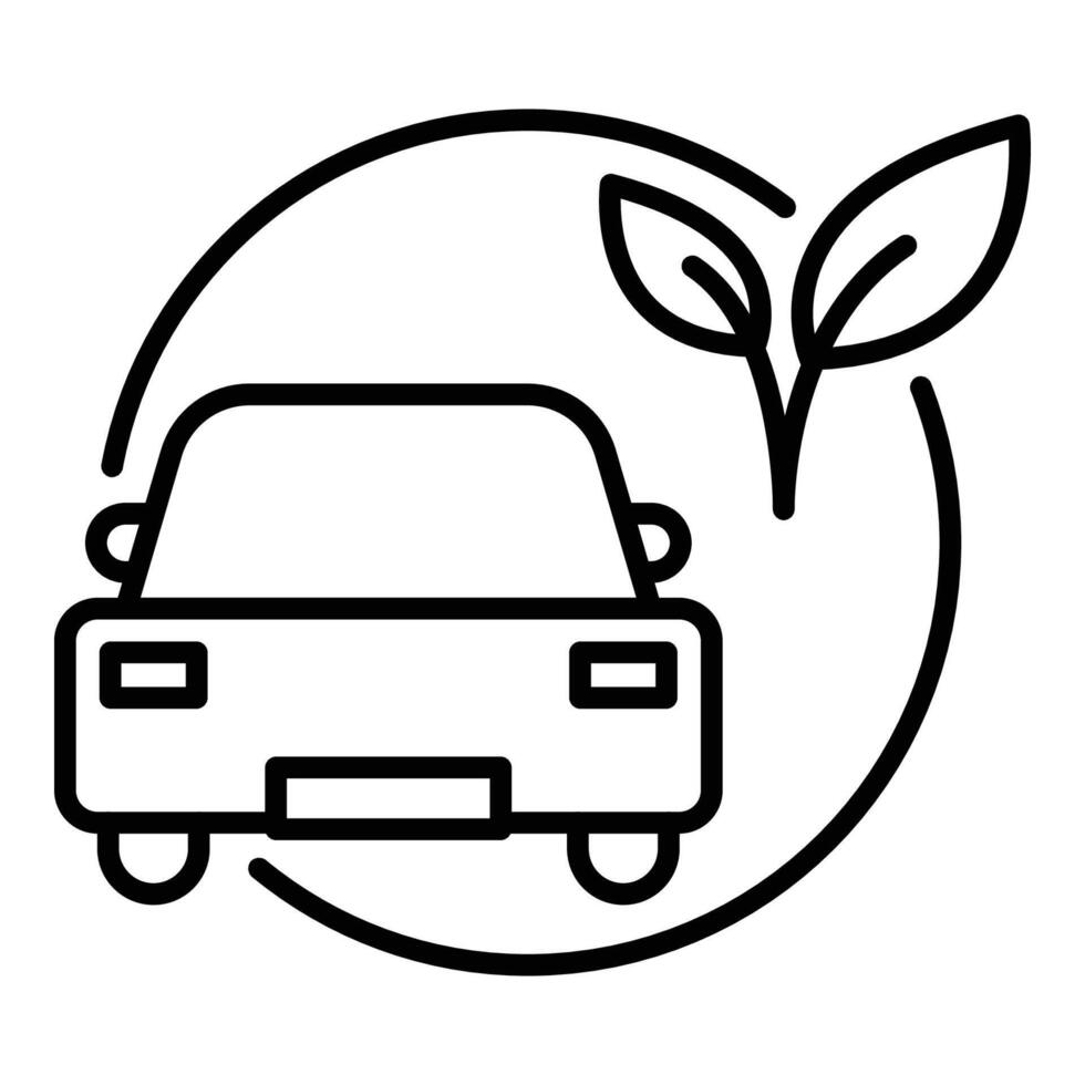 Electric vehicle conceptual icon vector