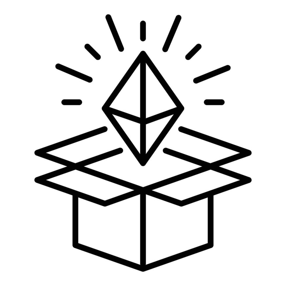 box popping out a diamond illustration vector