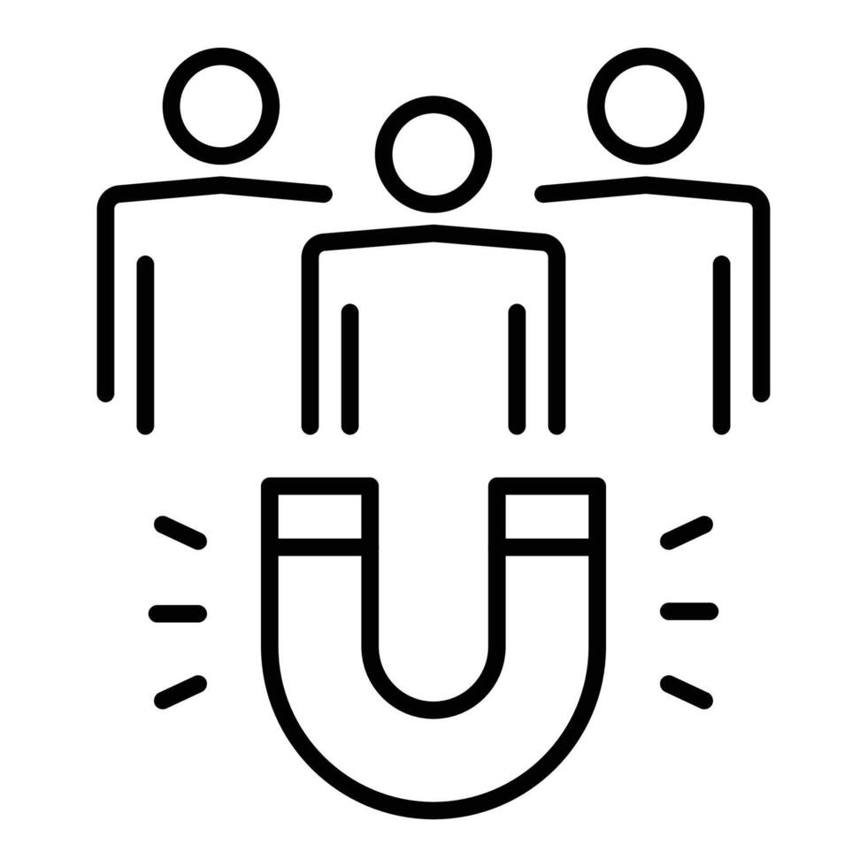 Customer retention line icon vector