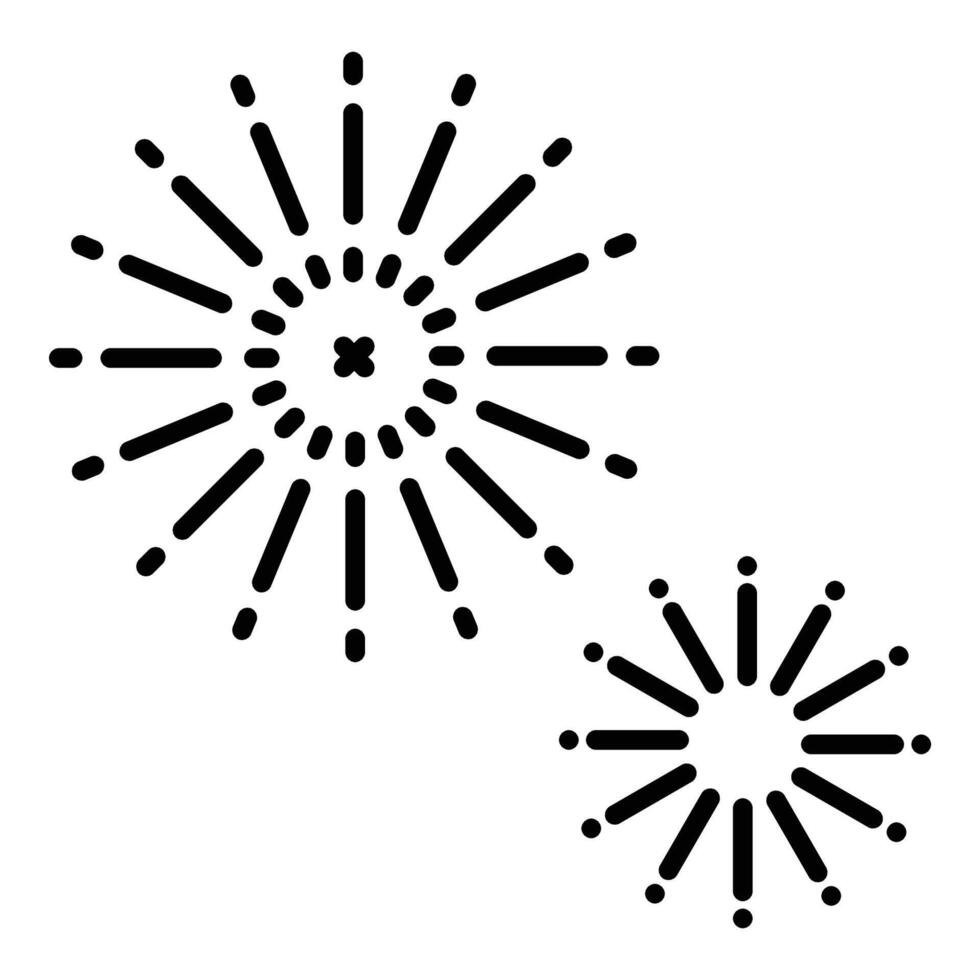 Firework line icon vector