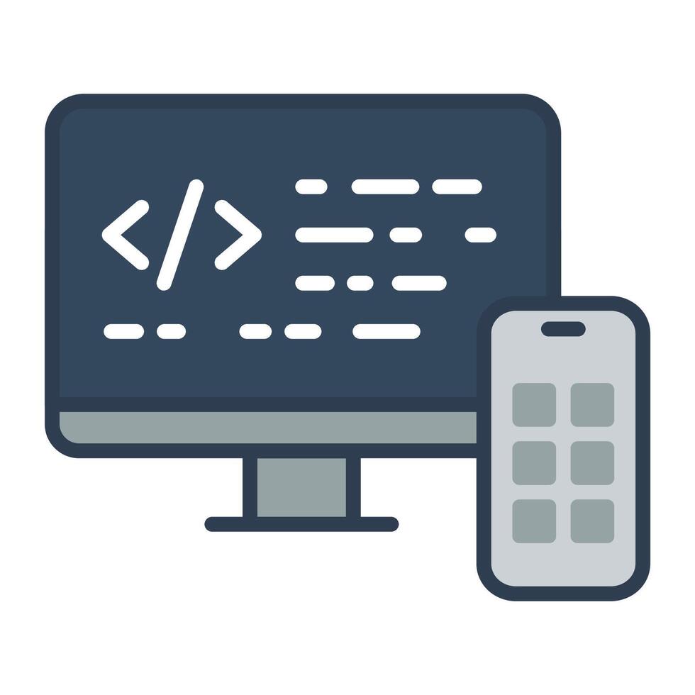Software development color icon vector