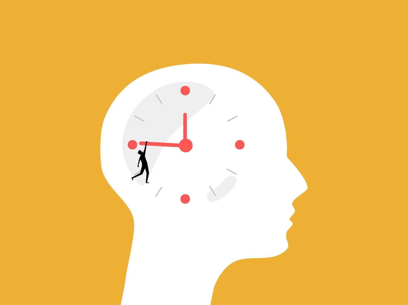 Daily life, Way of life, Businessman adjusts his body clock vector