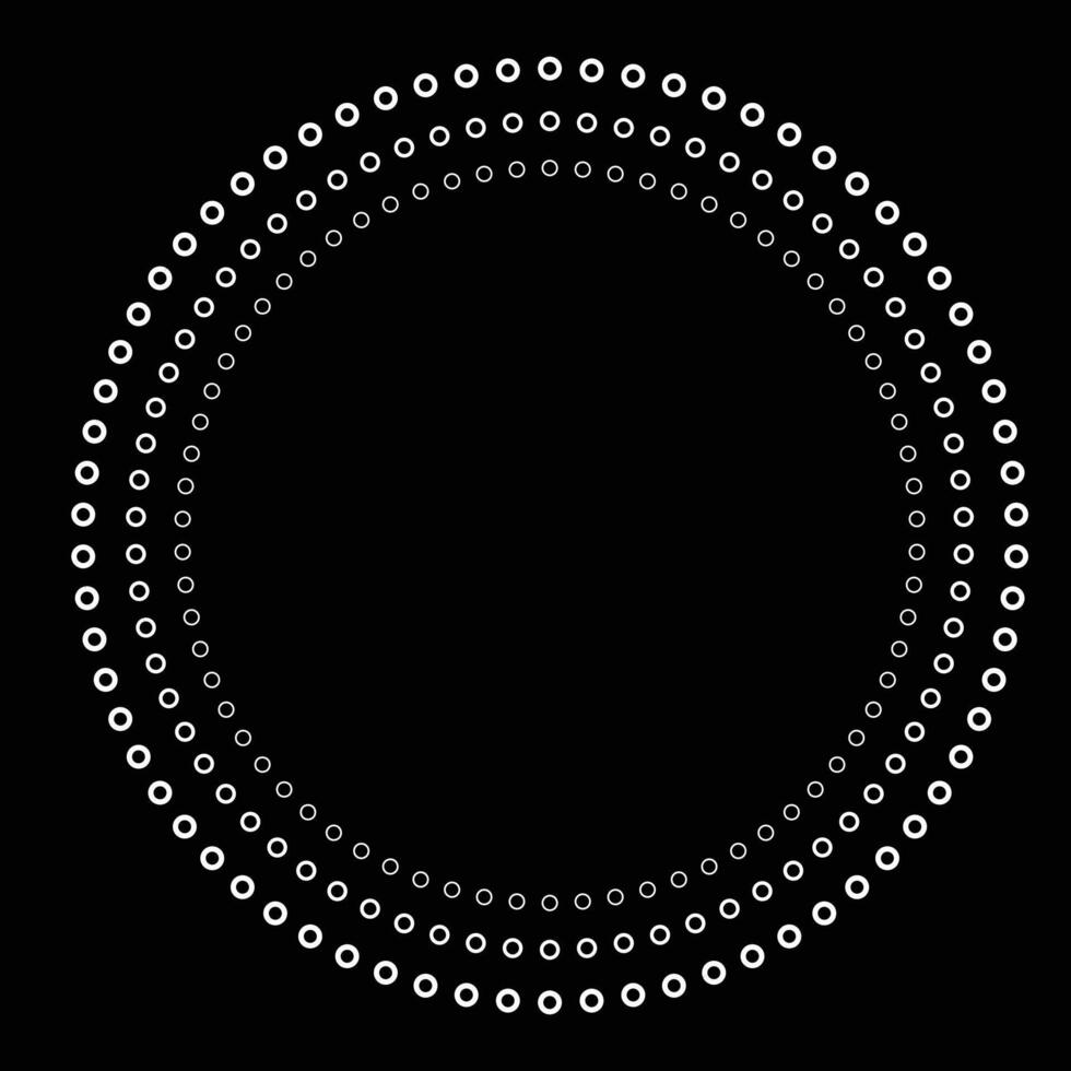 Concentric circles in a circular arrangement, abstract composition vector