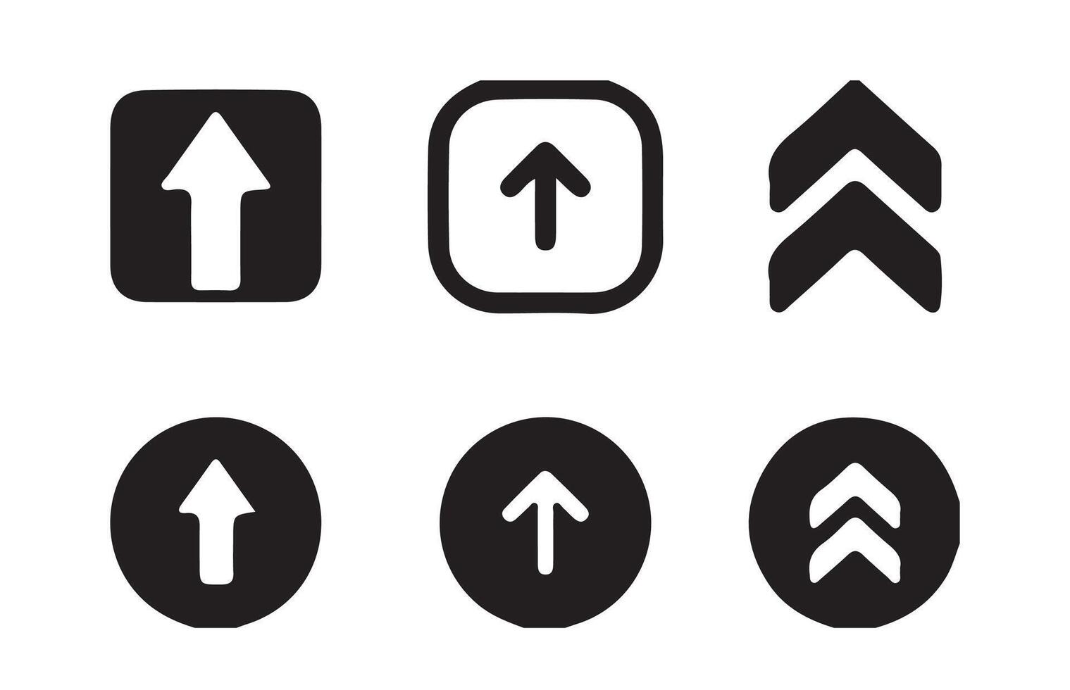 Swipe right arrow icon set vector
