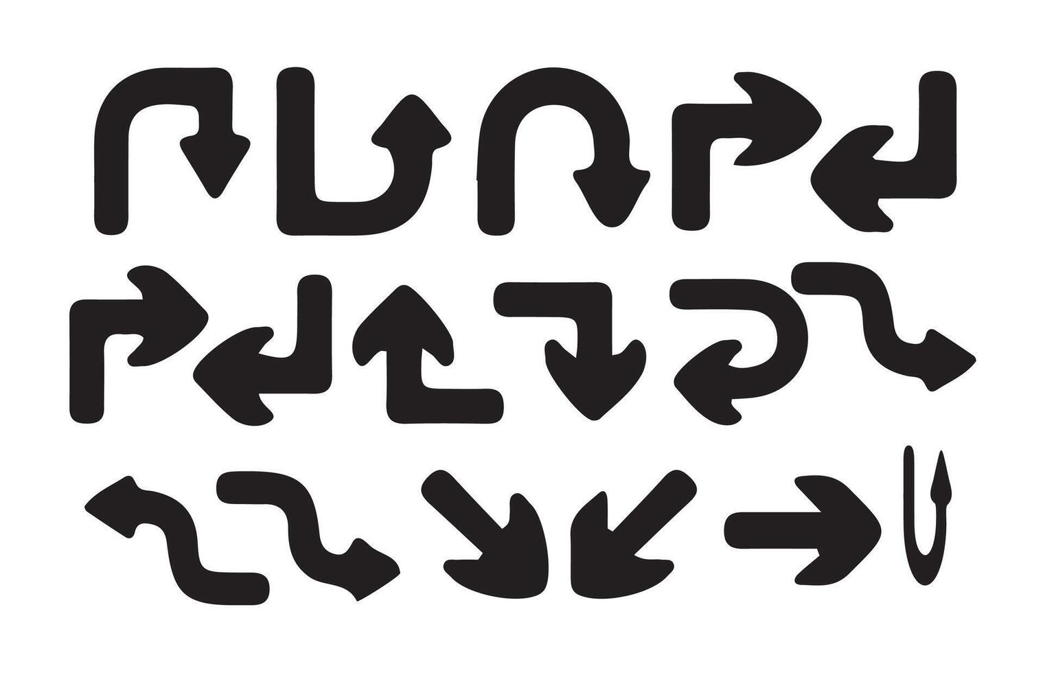 Black Arrows Collection for Navigation and Design vector