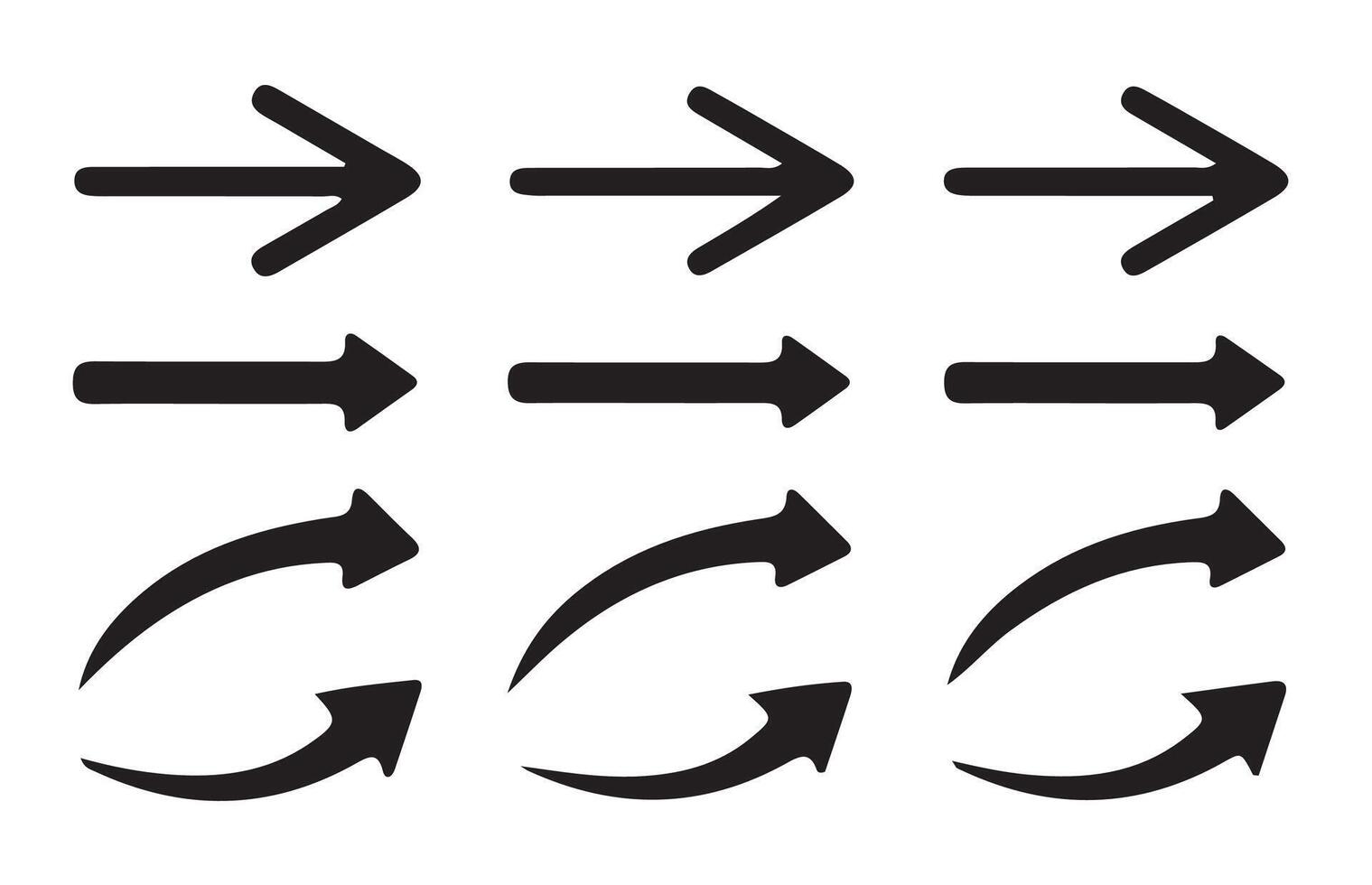 Set of arrows, arrows different. Arrow icon vector