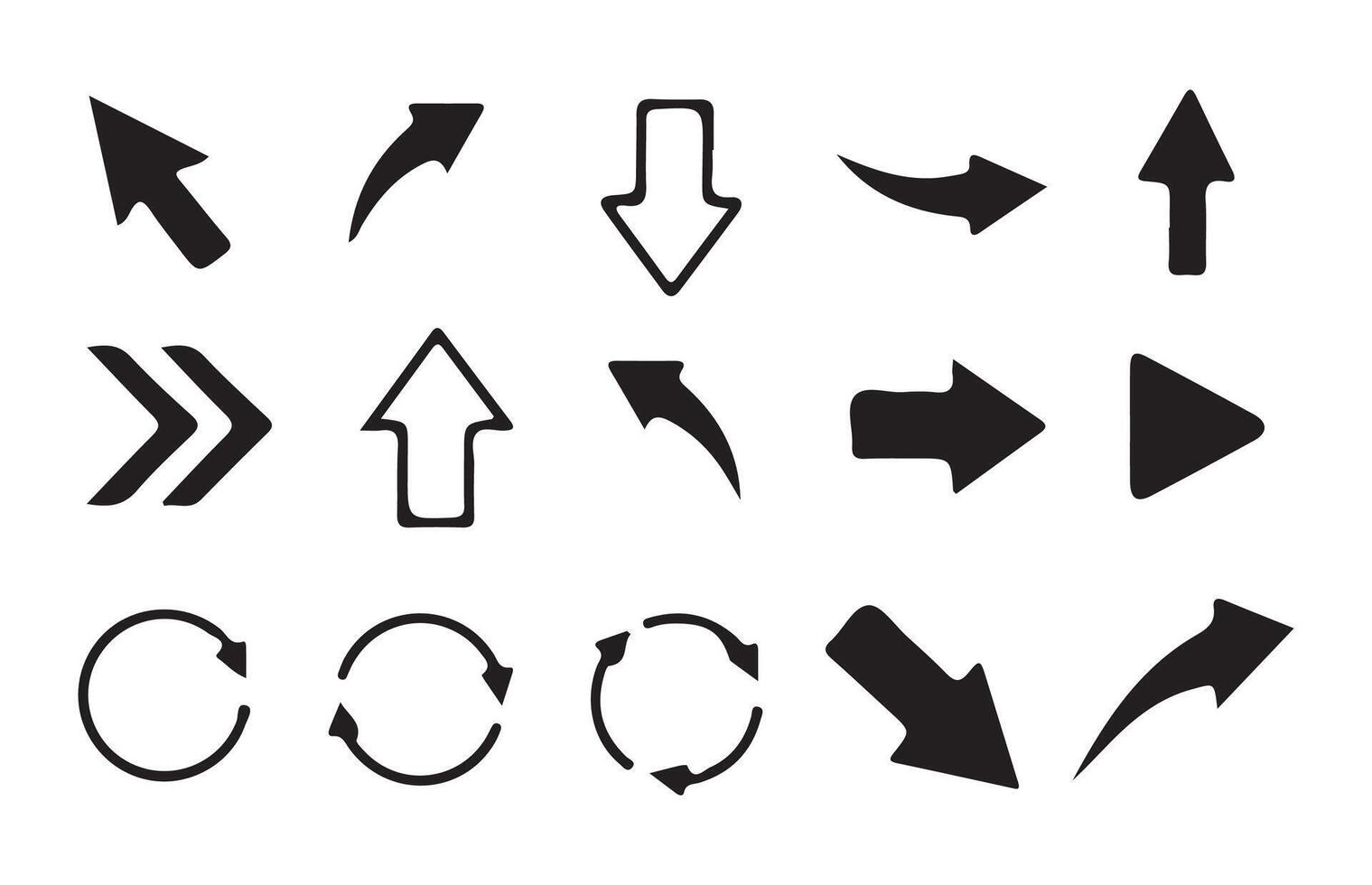 Arrows for Reload and Refresh Actions vector