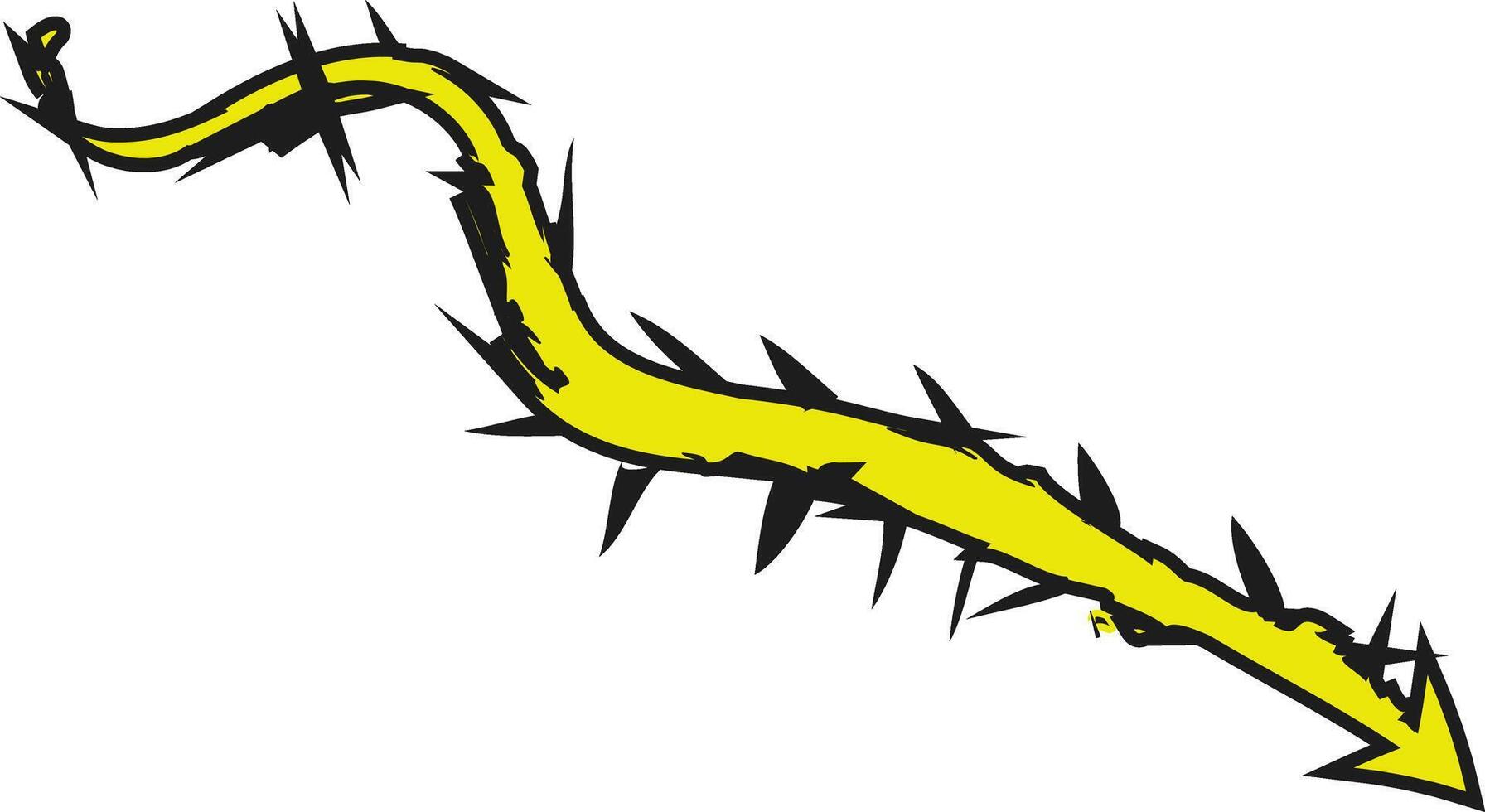 Grunge Horror Arrow Hand Drawn Sketch for Halloween or Paranormal Design Projects vector