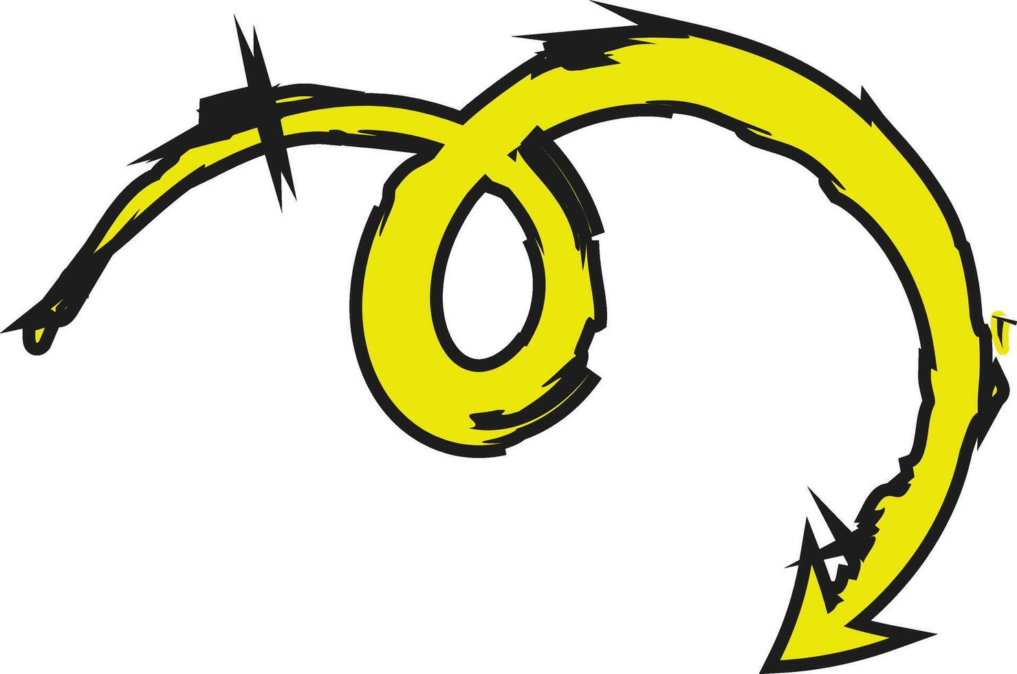 Haunted Arrow Element Horror Scribble Style for Spooky Posters and Gothic Art vector