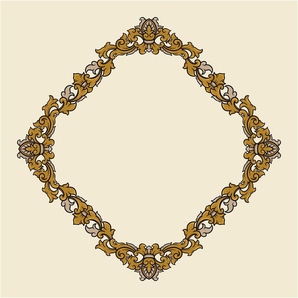 Intricate Gold Ornamental Frame vector