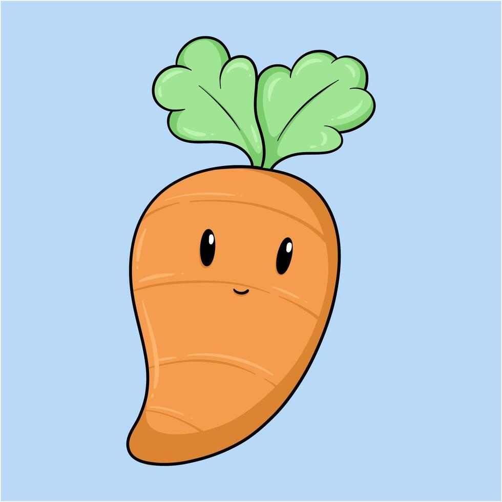 Cartoon Carrot Character vector