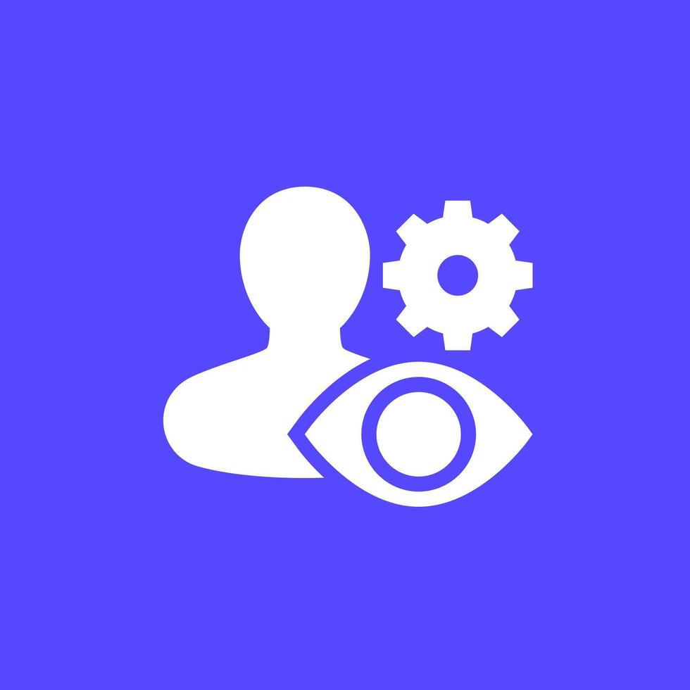 viewers, audience settings icon for web vector
