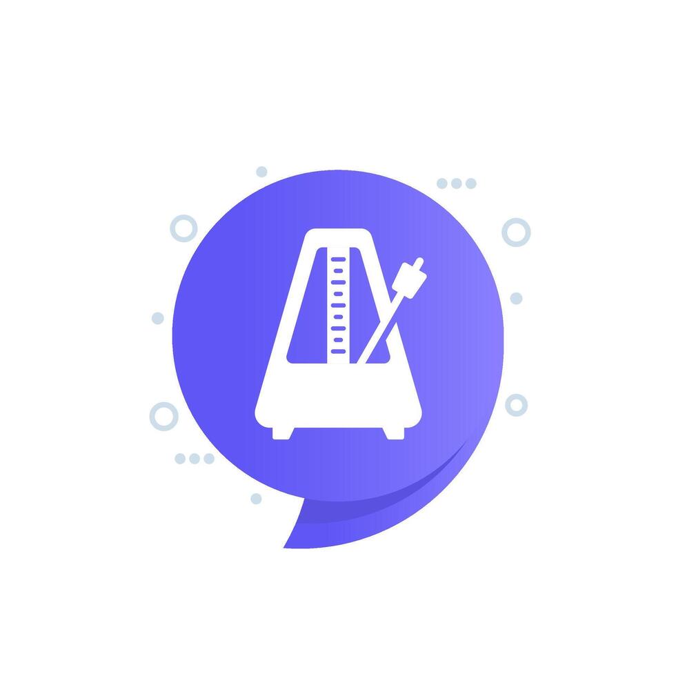 metronome with a pendulum icon design vector