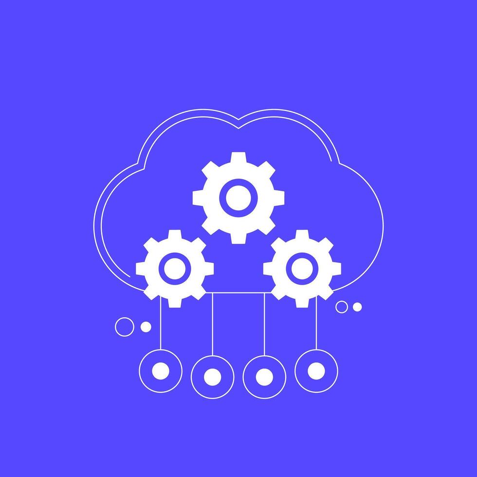 cloud computing icon for web, design vector