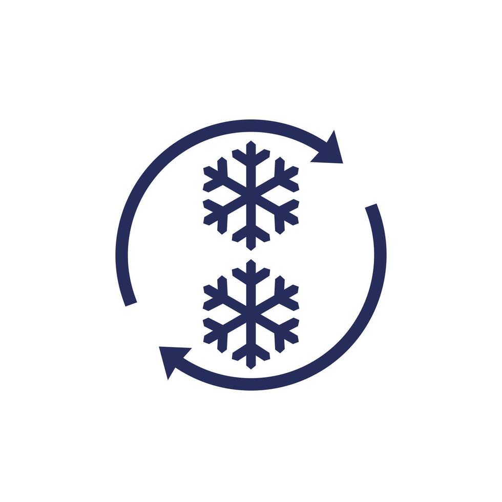 refreezing icon with arrows, vector