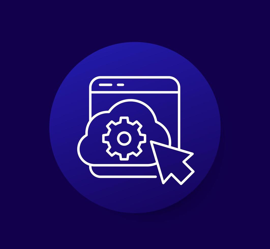 cloud computing line icon for web and apps vector