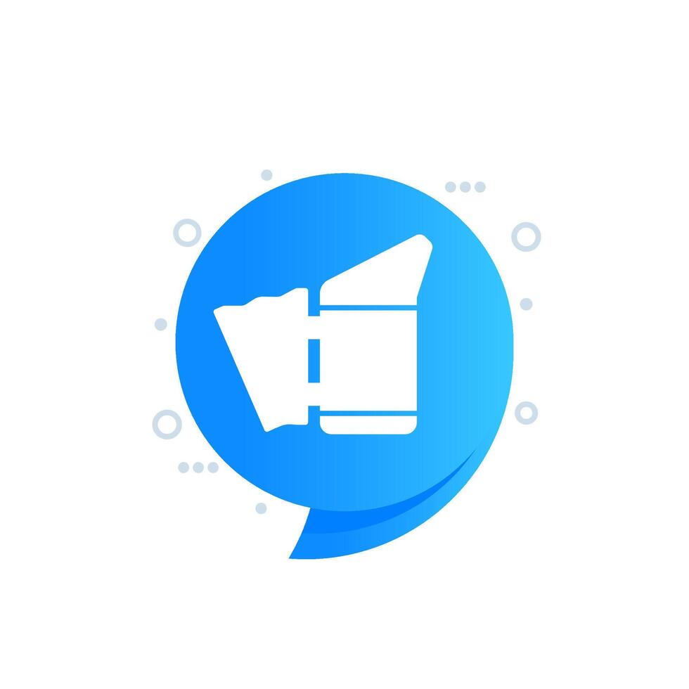 Bee smoker or smokepot icon vector