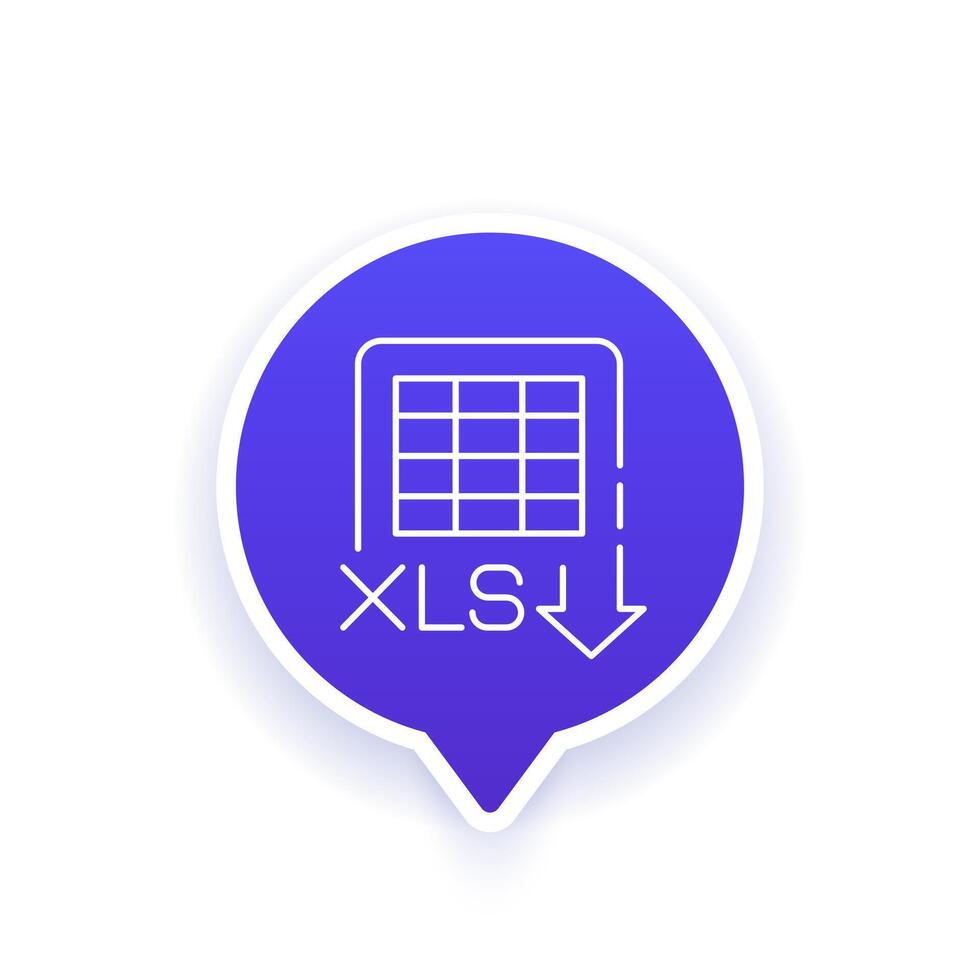 download xls document icon in line style vector