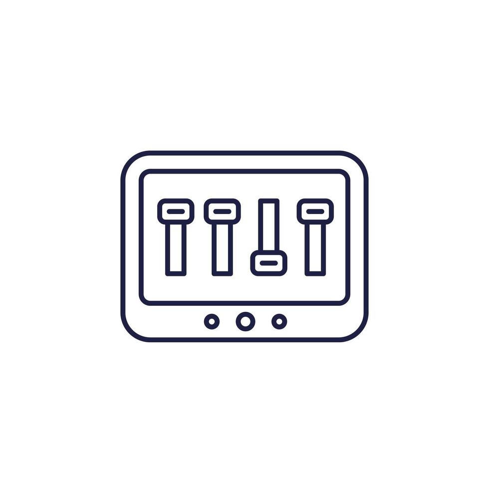 fuse box line icon, vector