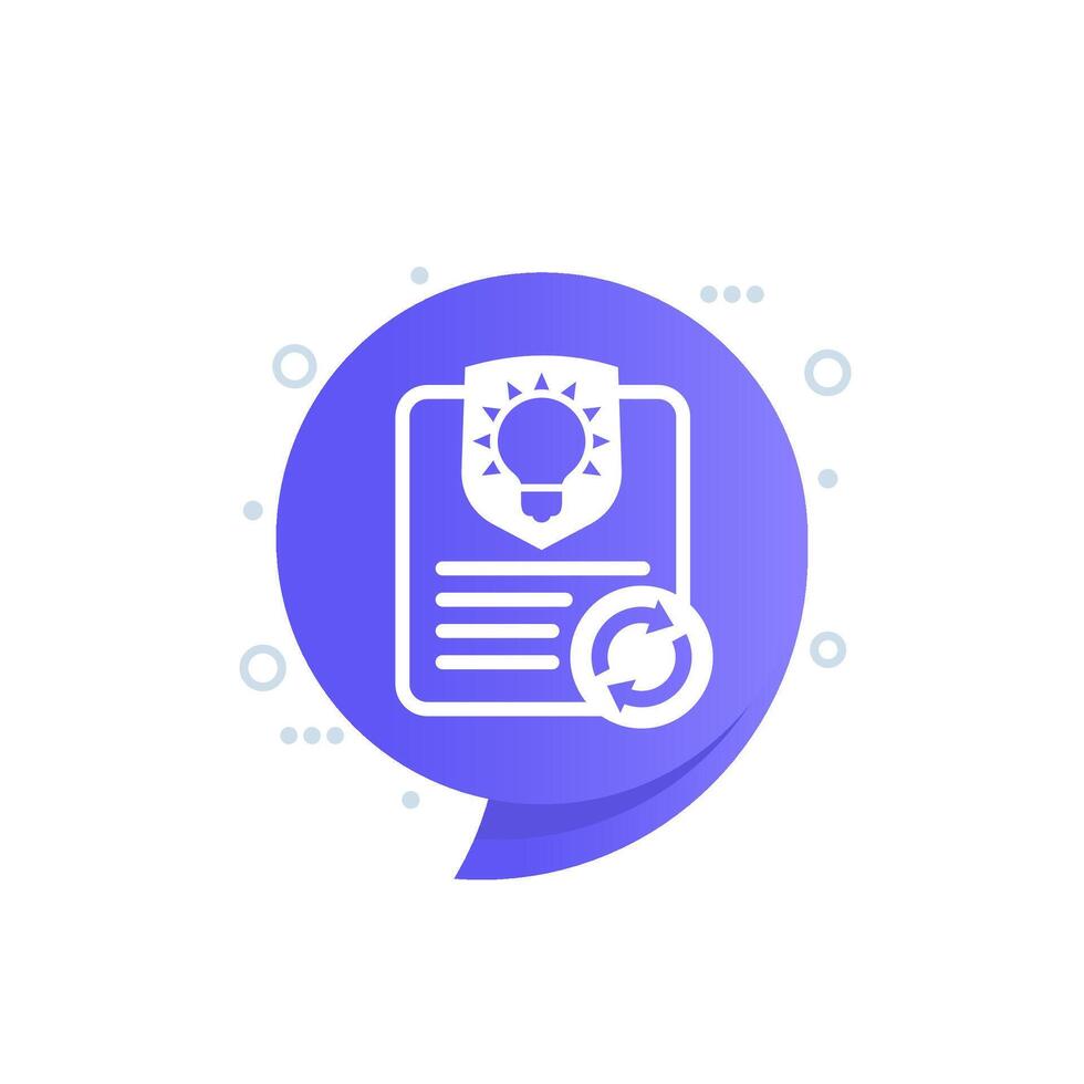 patent renewal icon for web or apps vector