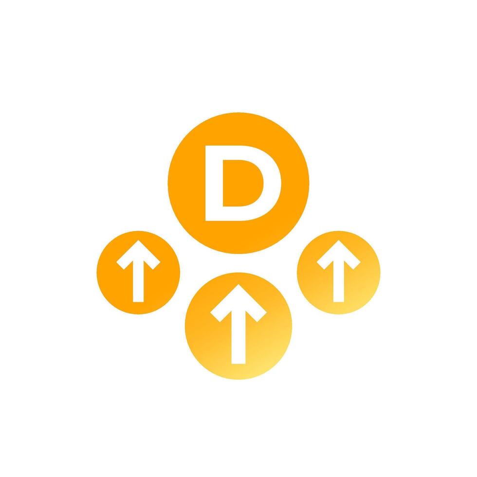 raise vitamin D levels icon, design vector