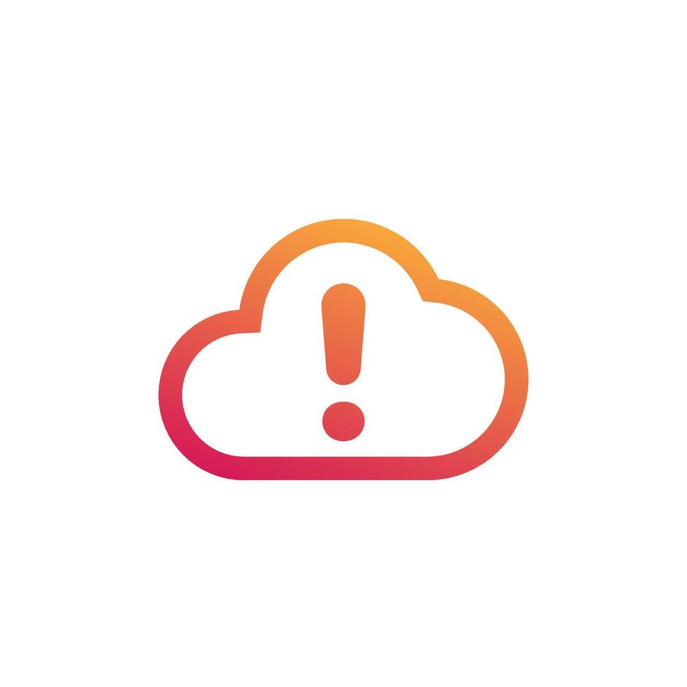 upload error icon with a cloud vector
