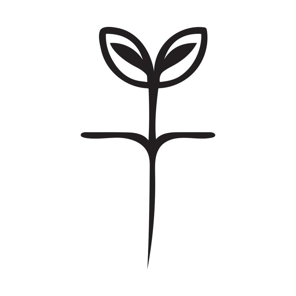 Small Plant Icon for Web, App, and Print Use vector