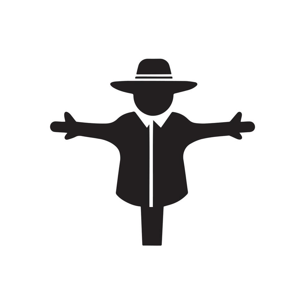 Scarecrow for Field Icon for Agriculture Projects vector