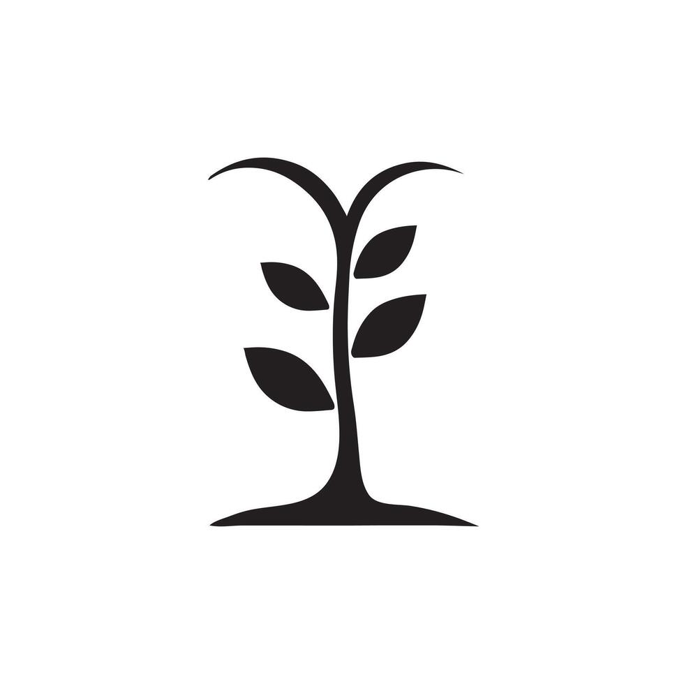 Small Plant Icon for Green Theme on white background vector