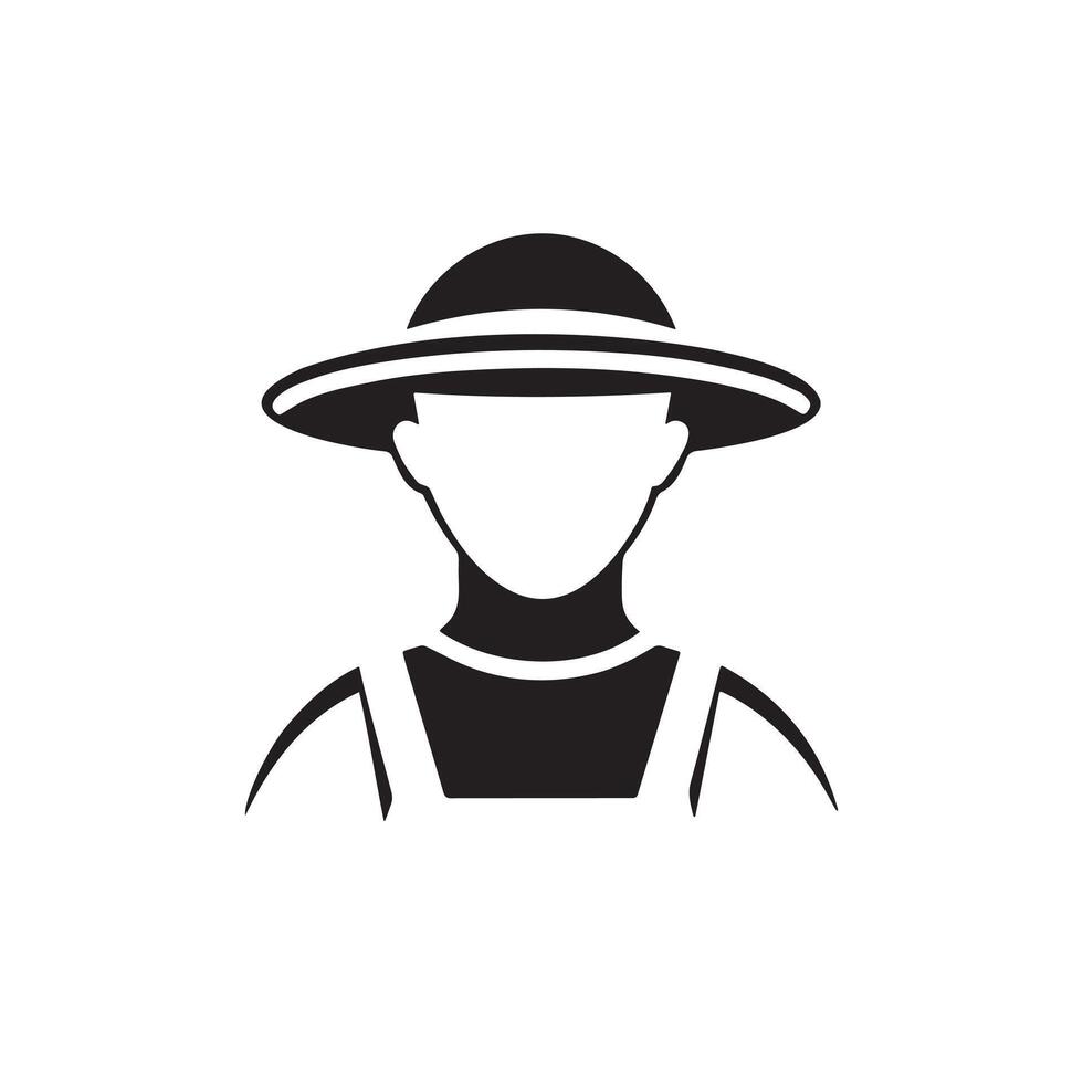 Farmer Icon for Farming, Rural Lifestyle, and Environmental Designs vector