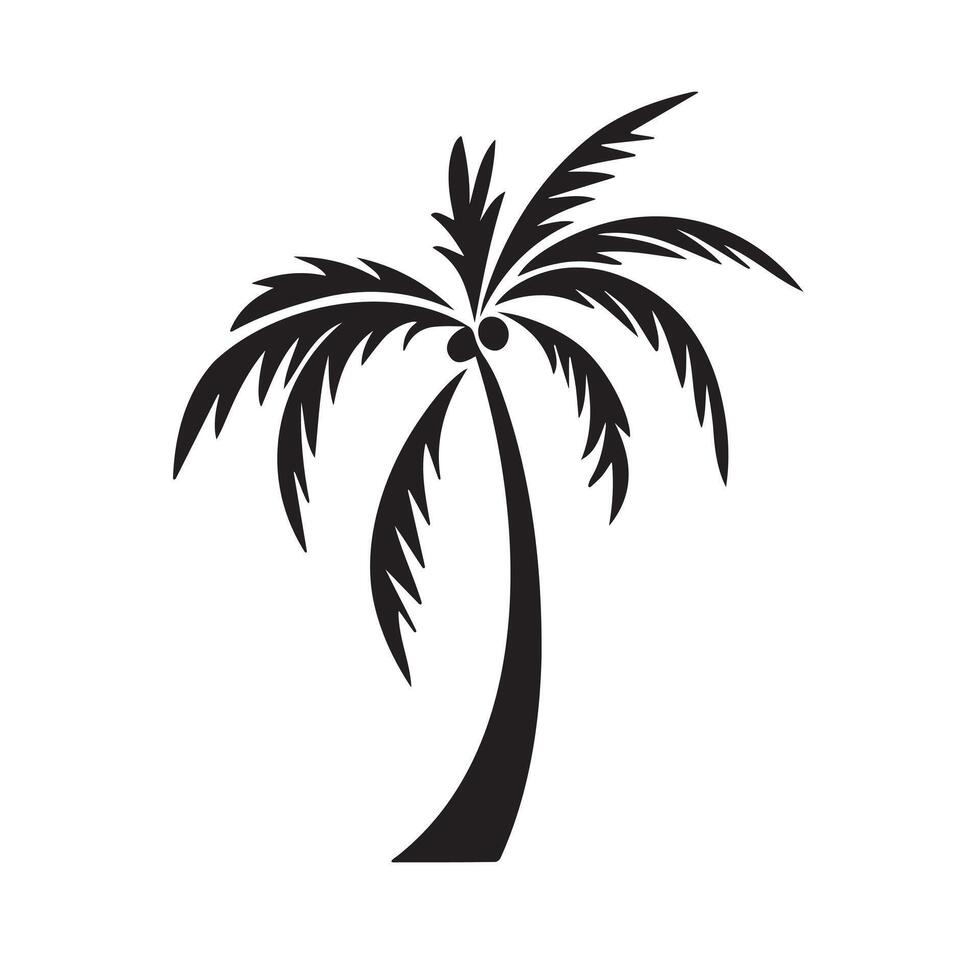 Coconut Tree Icon for Tropical Design Project vector