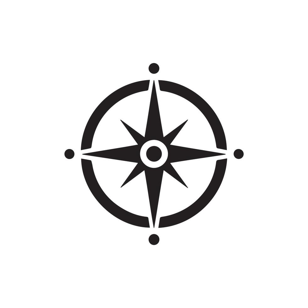 Compass Icon for Navigation and Travel Design vector
