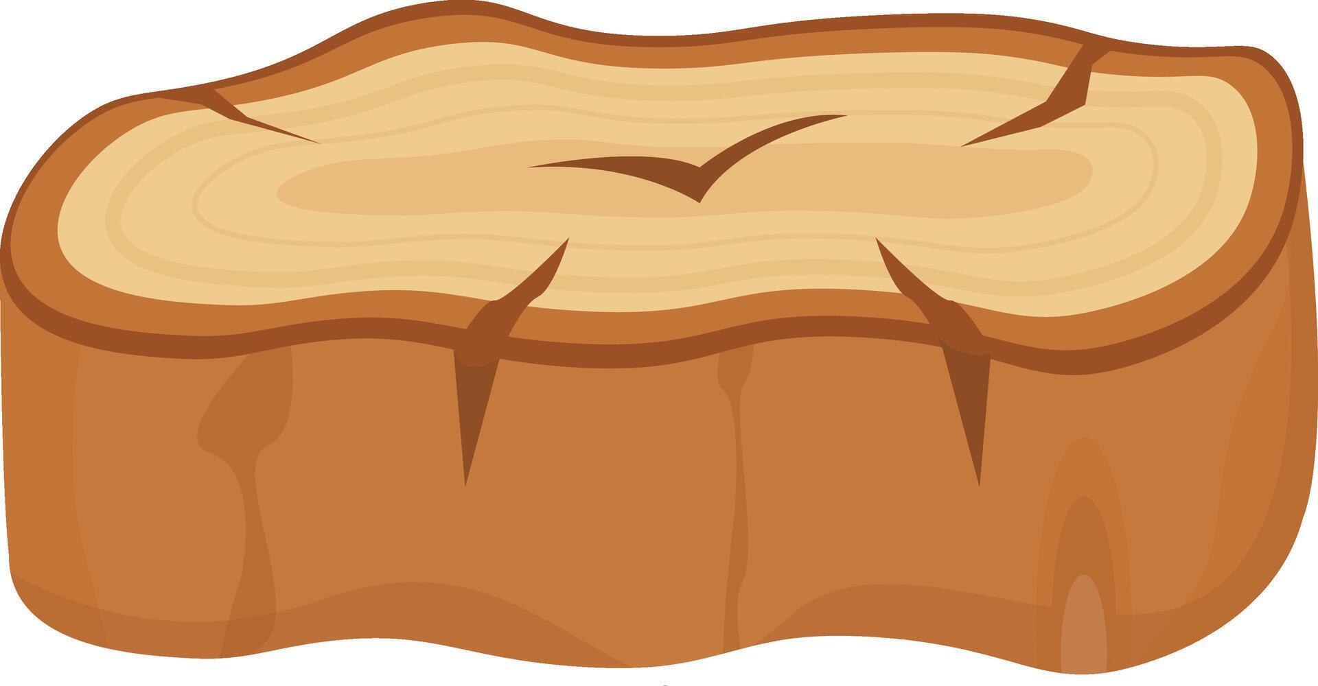 Split Log Vector Half Log Section 66694020 Vector Art at Vecteezy