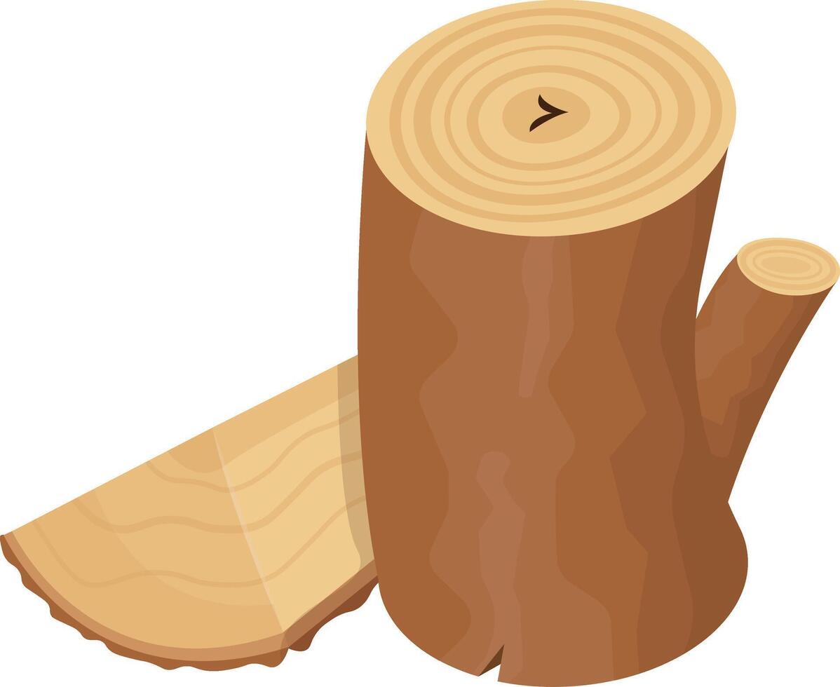 Wedge Wood Piece vector