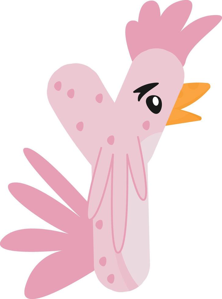 Rooster Font Letter Y vector