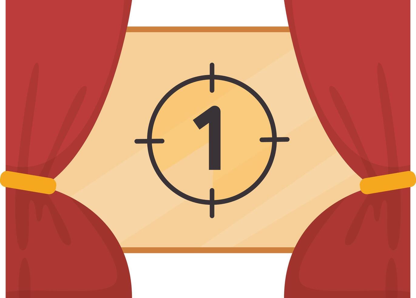 Curtain Countdown Scene vector