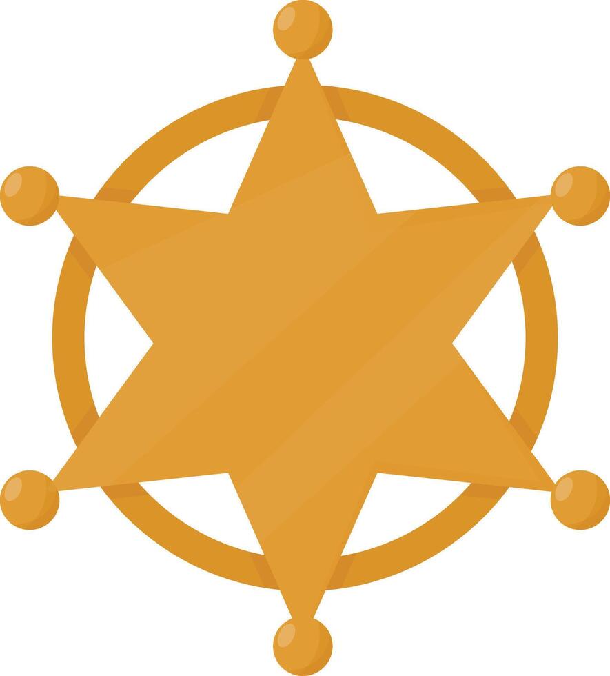 Star Sheriff Badge vector