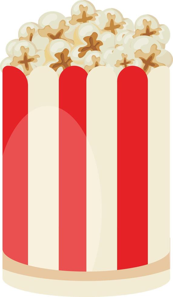 Striped Popcorn Box vector