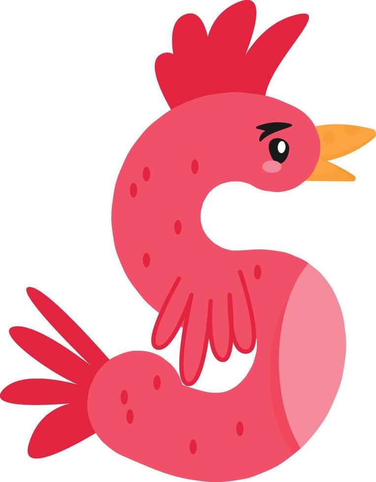 Rooster Font Letter S vector