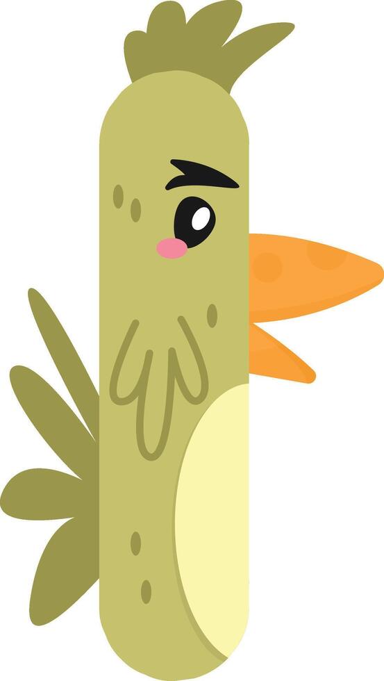Rooster Font Letter I vector