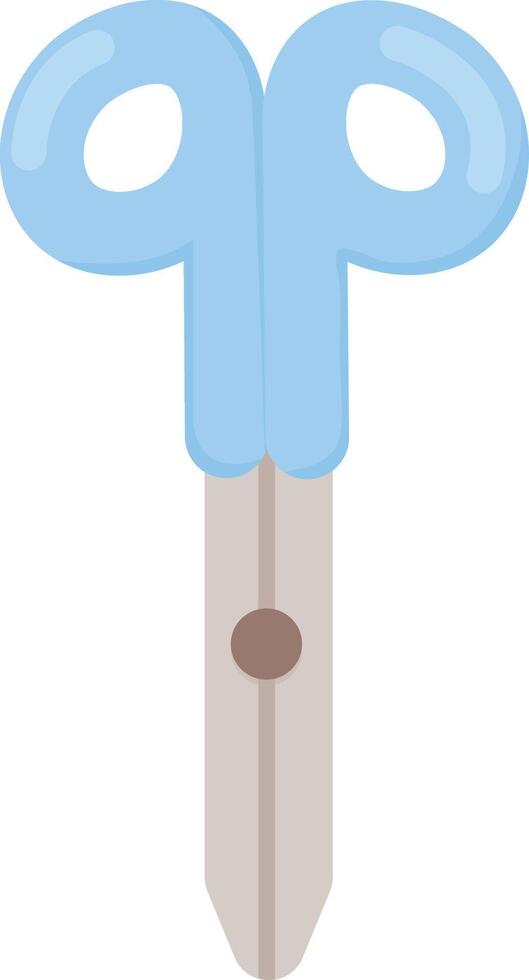 Blue Handle Scissors vector