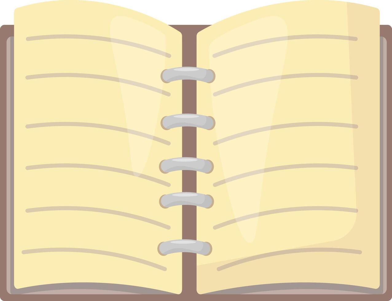 Open Spiral Notebook vector